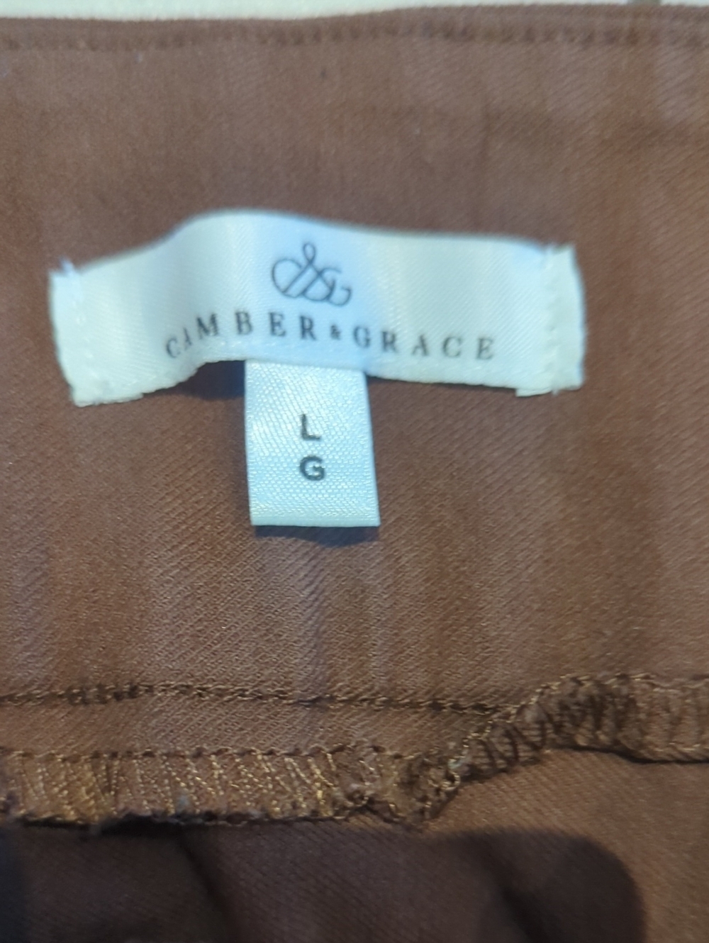 Cable & Gauge Pull On Stretch Straight Leg Brown Pants - Size 10 Great Condition - Picture 4 of 6